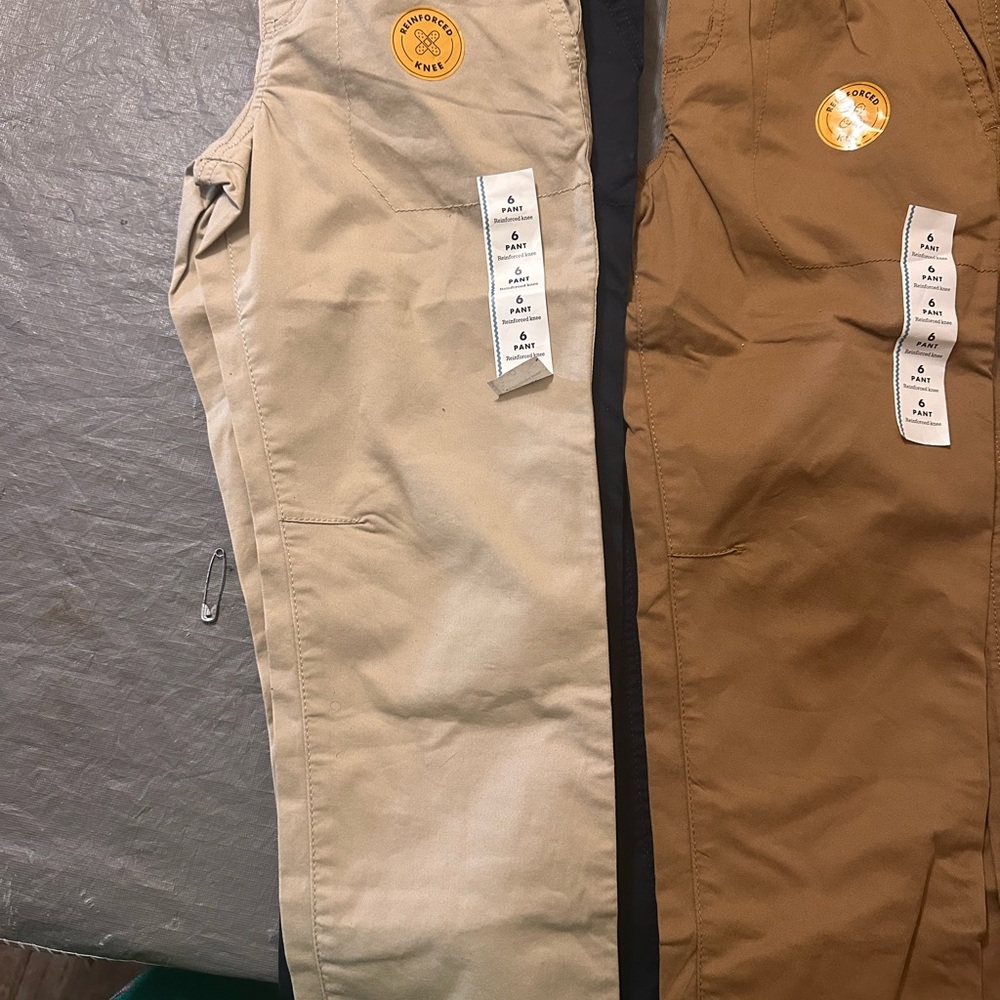 Cat & Jack Kids Casual Bottoms Uniform Pants- Tan and Brown